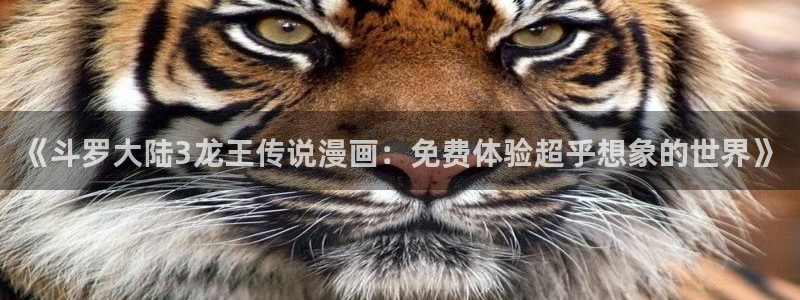 汗汗漫画手机：《斗罗大陆3龙王传说漫画：免费体验超乎想象的世界》